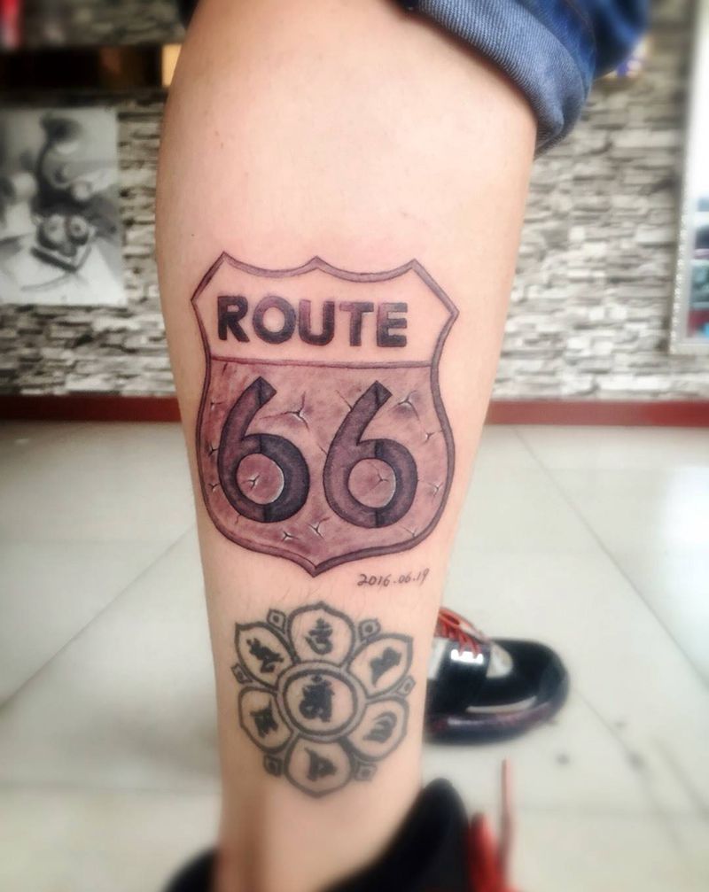 66纹身图片_成品腿部手臂欧美清新字符纹身图案