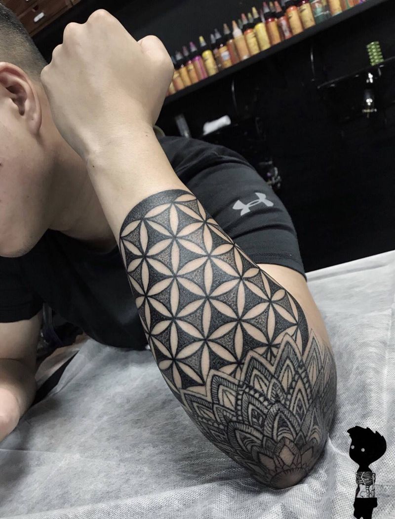 几何图案纹身图片