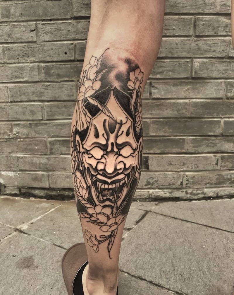 后腿般若纹身图片