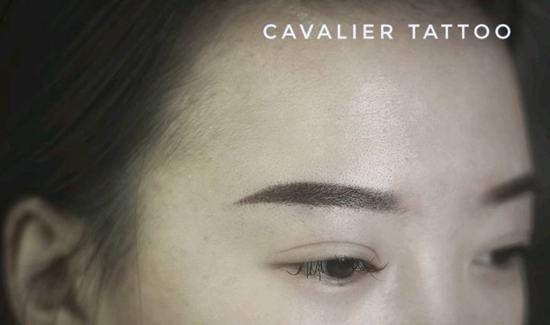 雾眉纹身图片_点刺纹身图案