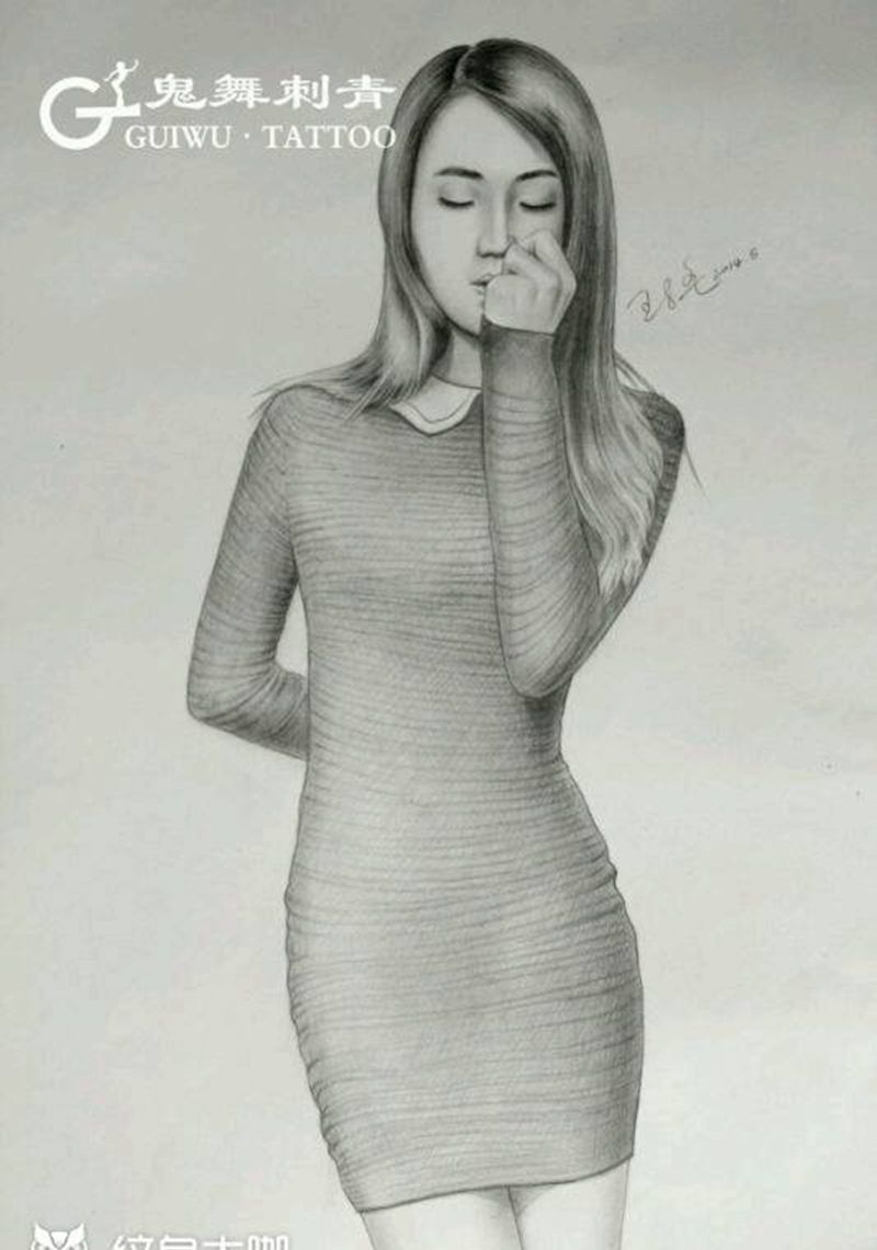 哥画的是寂寞纹身图片