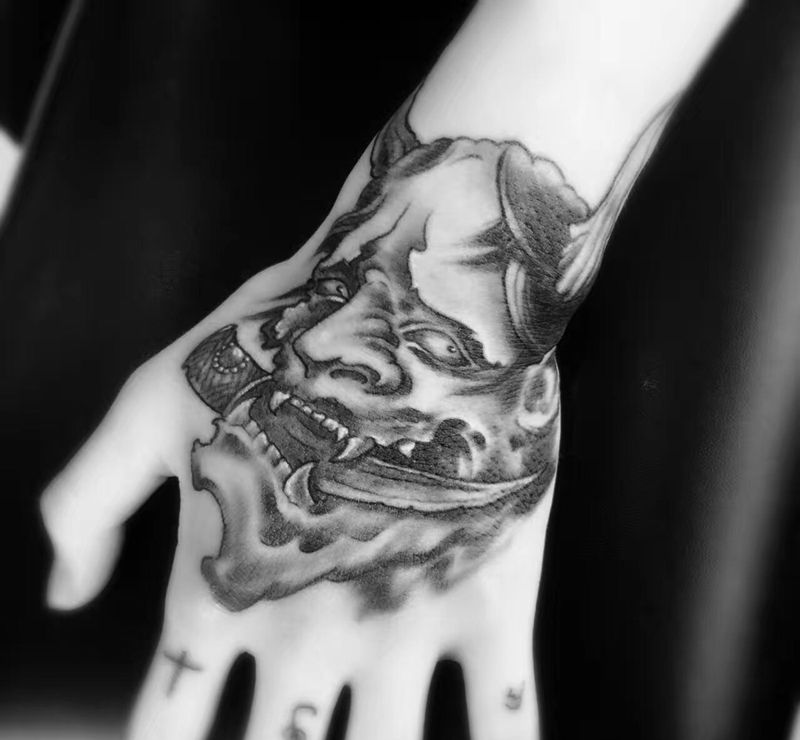 般诺纹身图片_成品手部肩部腿部手臂背部脚部传统鬼神人物纹身图案