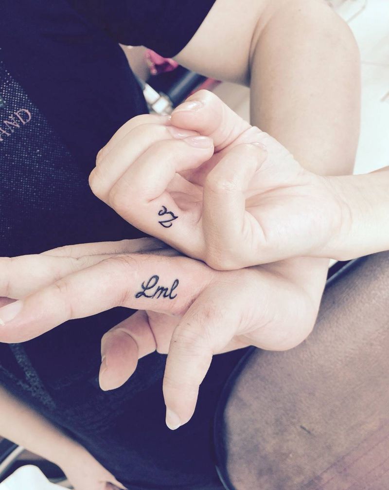 情侣字母纹身（1）纹身图片