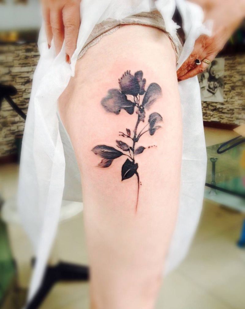 花一支纹身图片