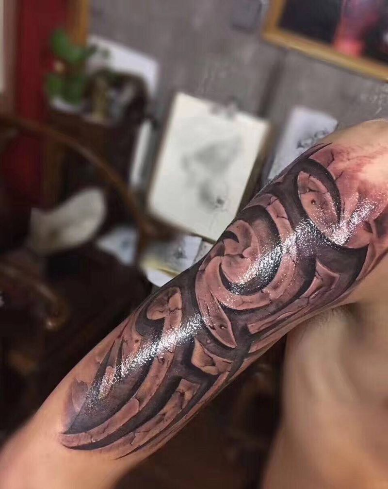 3d和花臂花腿纹身图片