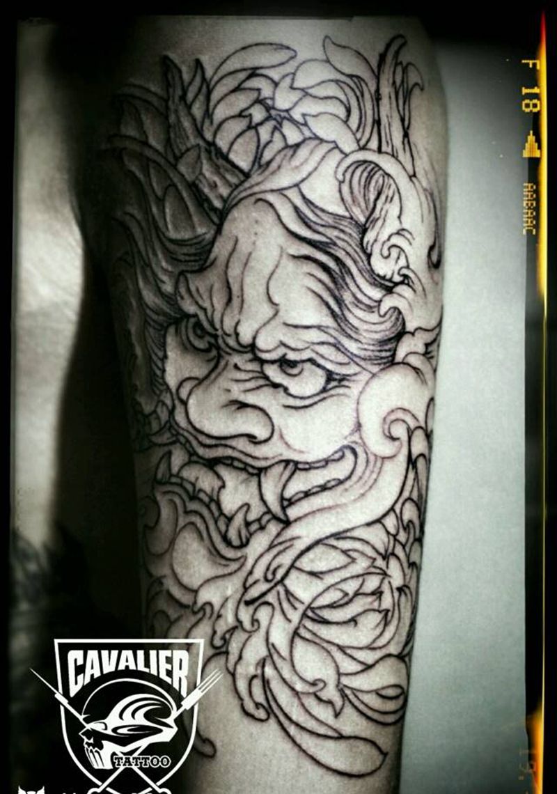 般若走线来来来，下次上彩纹身图片