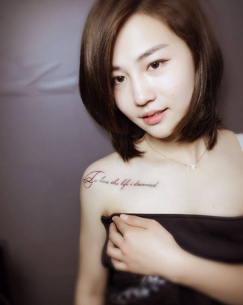 英文纹身图片_成品胸部手臂腿部背部肩部清新字符静物原创纹身图案