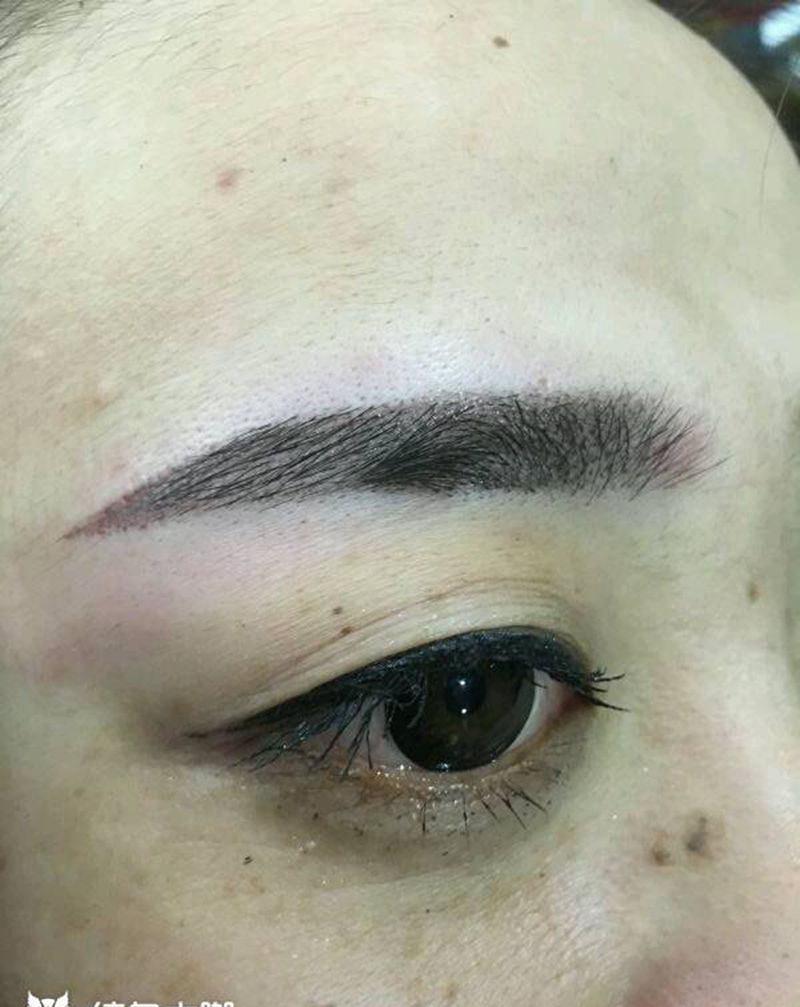 半永久雾眉纹身图片_半永久纹身图案