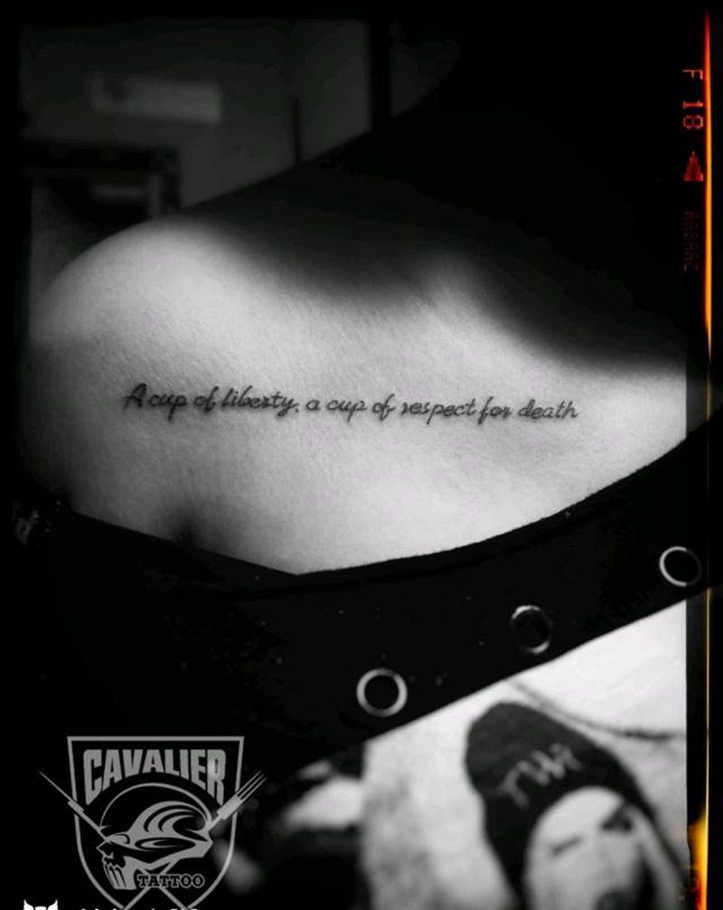 小清新纹身图片_肩部清新字符原创成品纹身图案