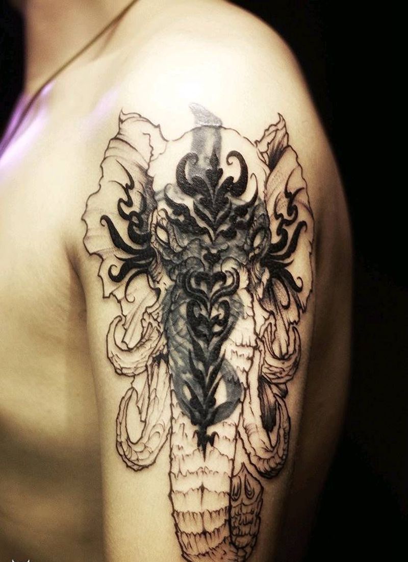 遮盖纹身图片_手臂图腾纹身图案