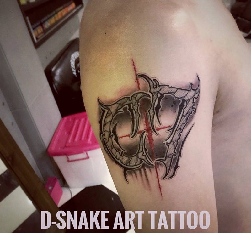 花体字纹身图片_成品手部清新原创纹身图案