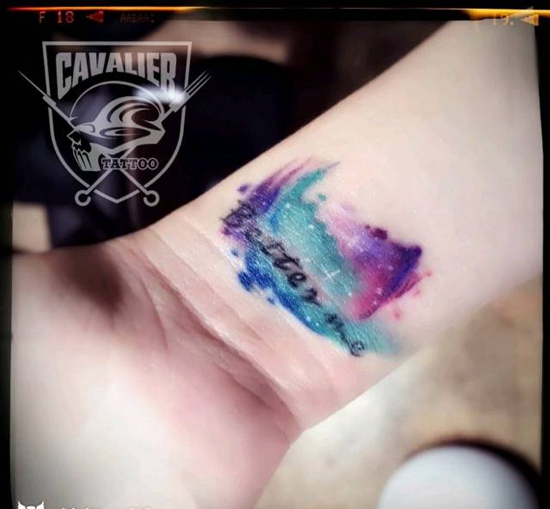 更好的自己纹身图片_手臂清新几何字符成品纹身图案