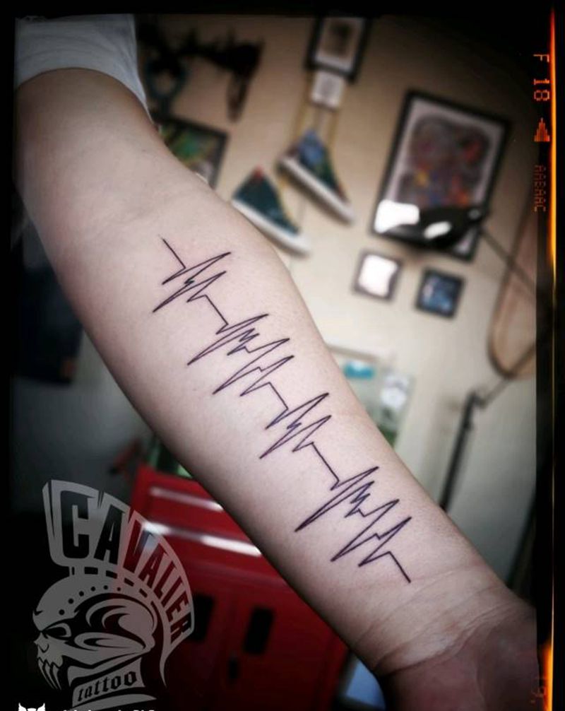 心电图⚡️纹身图片