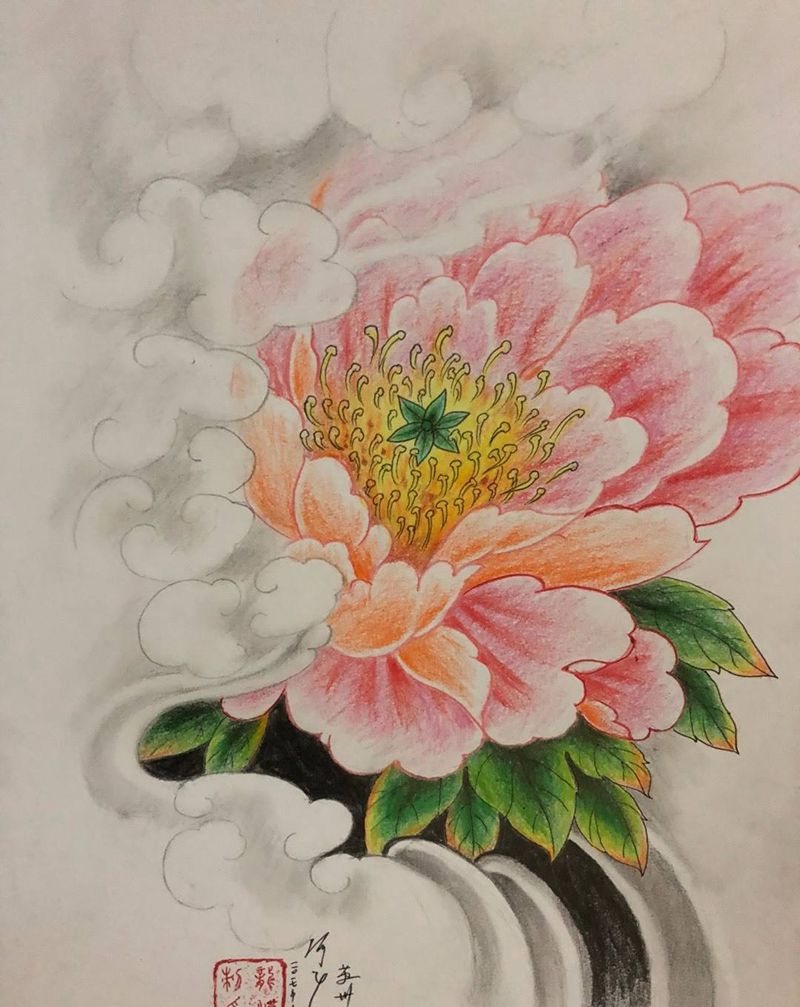 画画就是我的生活纹身图片_手稿植物纹身图案