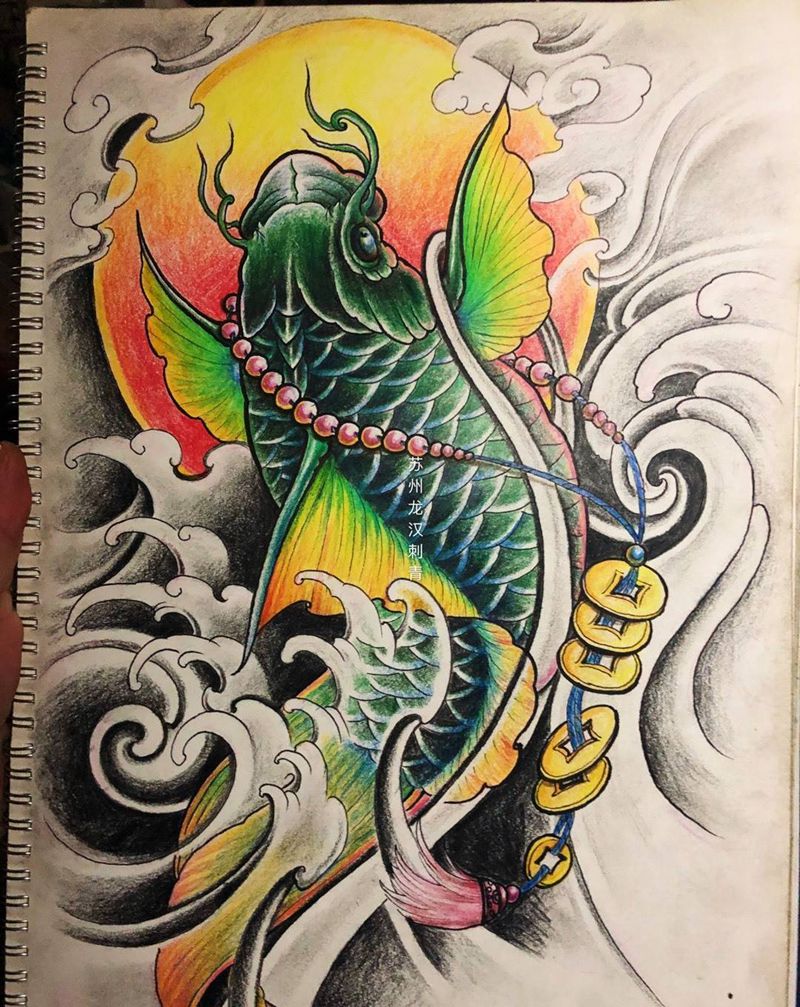 手稿手绘纹身图片_新传统纹身图案