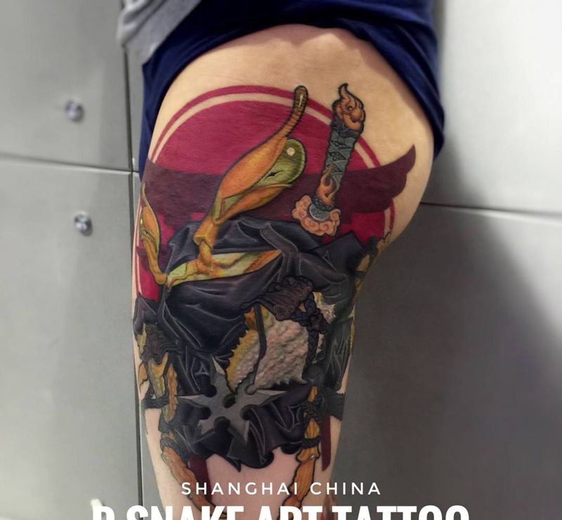 武士螃蟹纹身图片