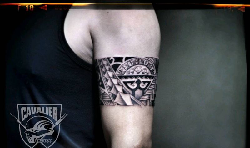 大臂图腾  臂环纹身图片_手臂传统图腾原创成品纹身图案