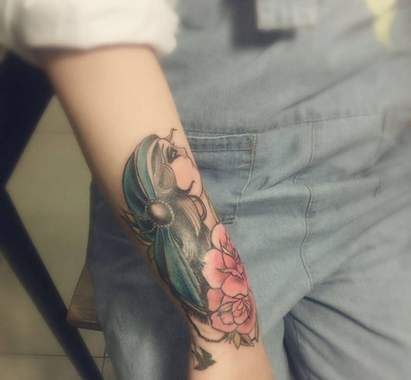 遮盖疤痕纹身图片_成品手臂腿部肩部背部欧美动物人物植物纹身图案