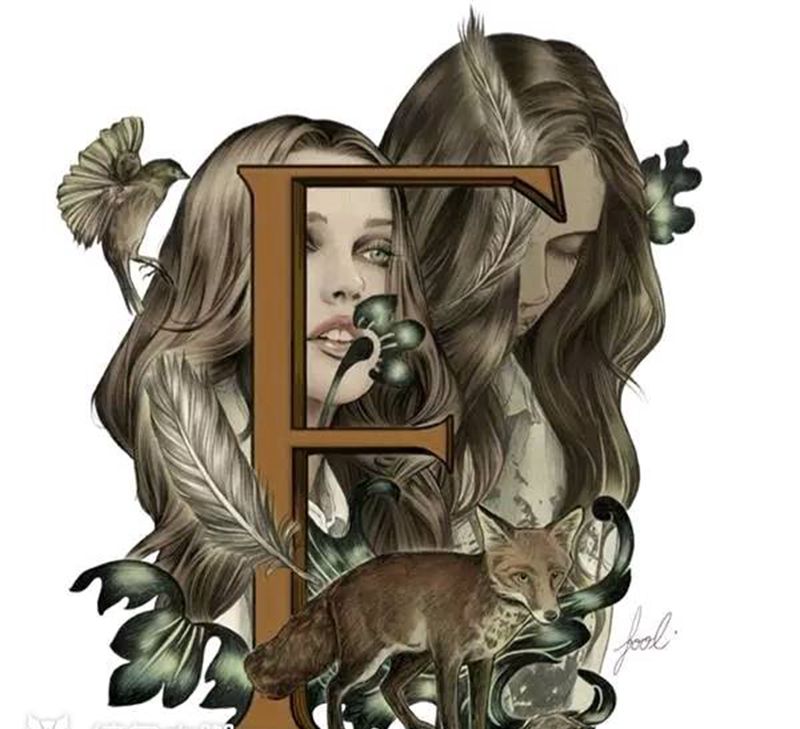 F U C K纹身图片_肩部胸部背部臀部腿部欧美肖像人物手稿纹身图案