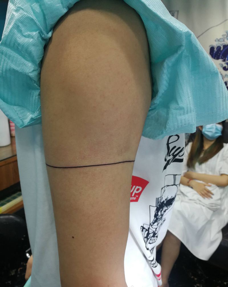 LINE纹身图片_手臂图腾几何纹身图案