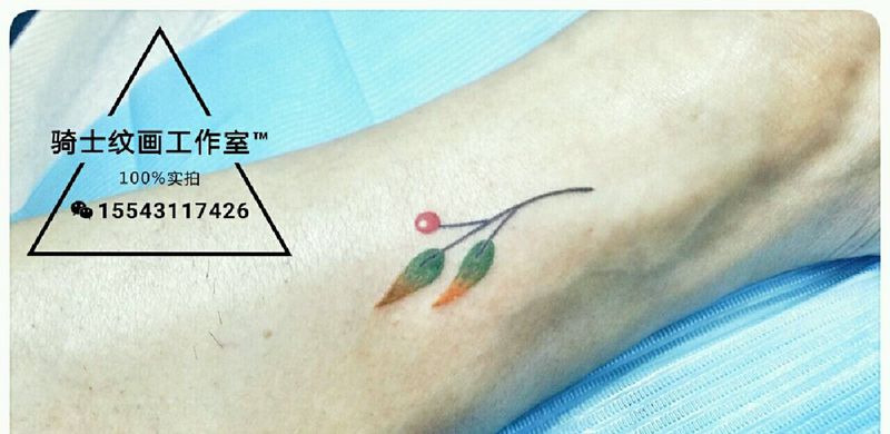 小清新纹身，可以有纹身图片_手臂脚部清新几何字符植物原创花成品纹身图案