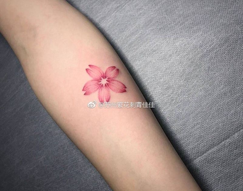 小樱花纹身图片