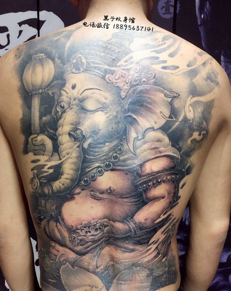 象神纹身图片