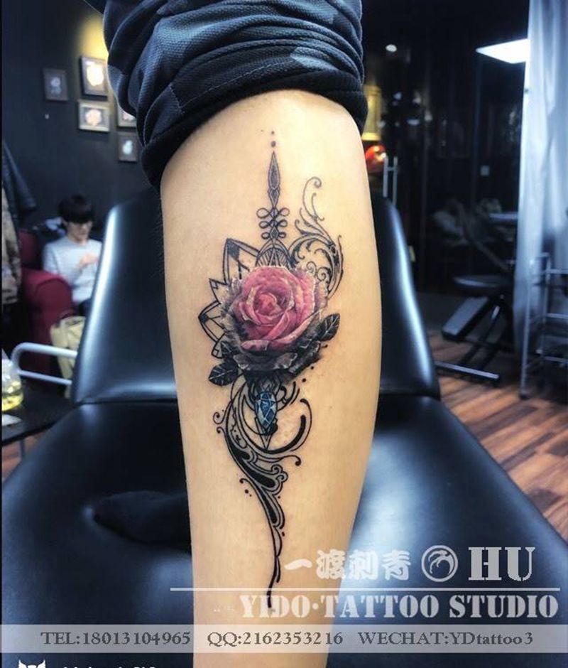 玫瑰纹身图片