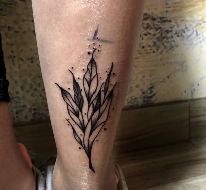 小清新纹身图片_脚部纹身图案