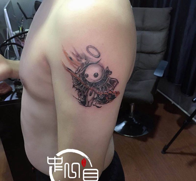 魔天使纹身图片_手臂纹身图案