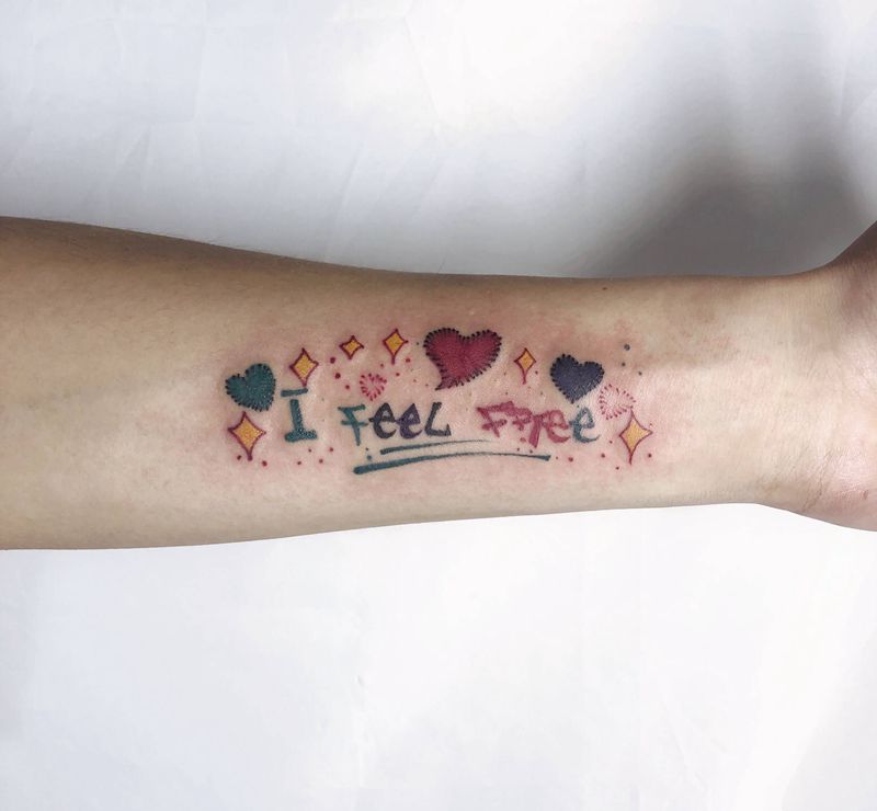 ❤️纹身图片_手臂水彩纹身图案