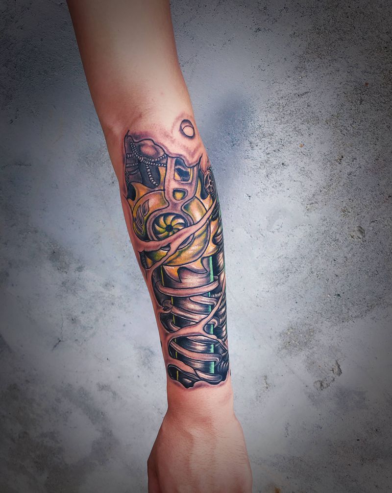 机械臂y纹身图片_手臂纹身图案