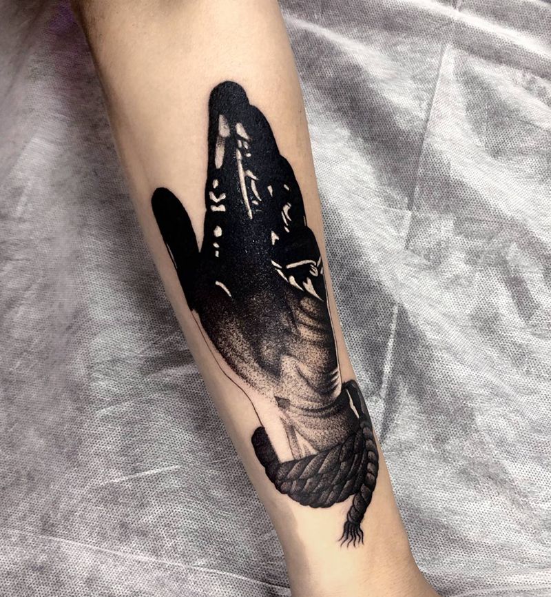 暗黑手纹身图片_手臂纹身图案