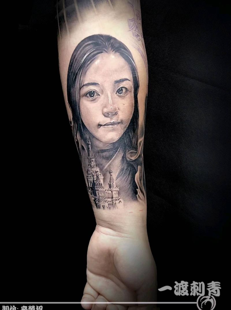 肖像纹身图片_手臂欧美写实纹身图案
