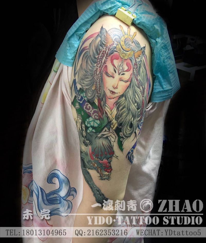 玉藻前纹身图片