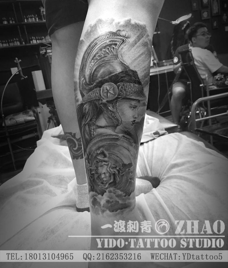 雅典娜纹身图片