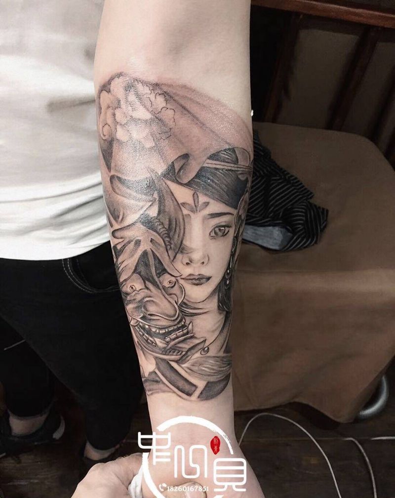 艺技纹身图片_手臂纹身图案