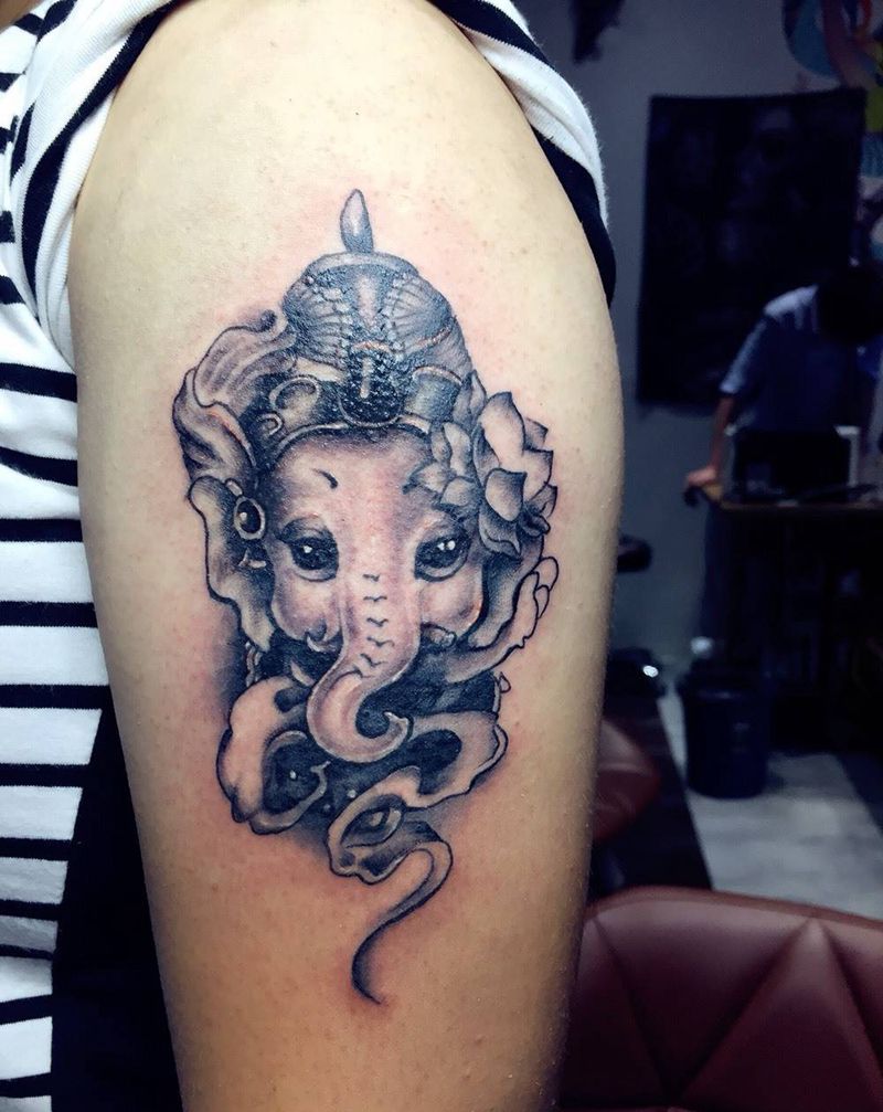 小萌象纹身图片