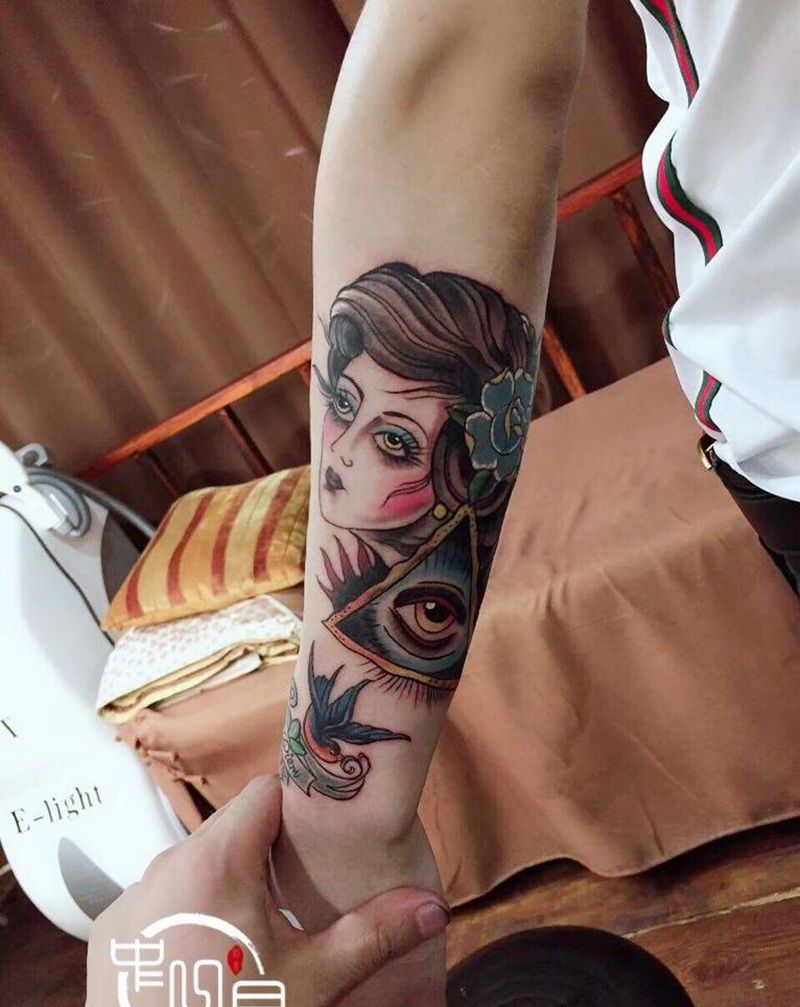 欧美风纹身图片_手臂纹身图案