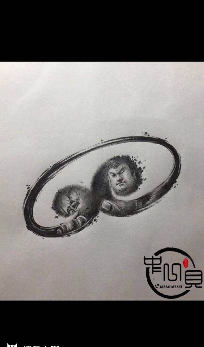 问佛纹身图片_手臂纹身图案
