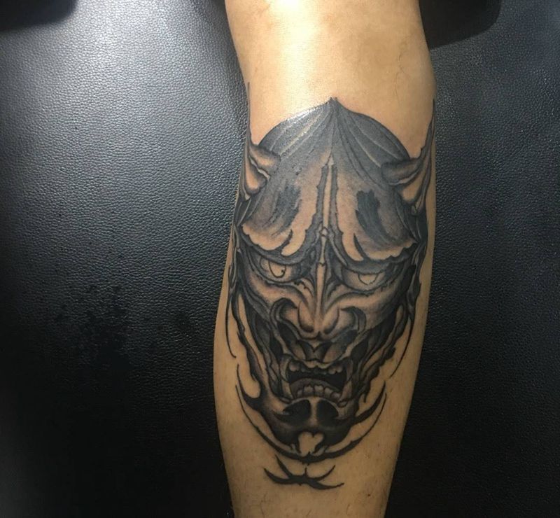 黑灰般若纹身图片