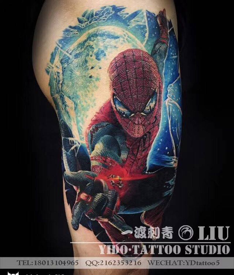 蜘蛛侠纹身图片