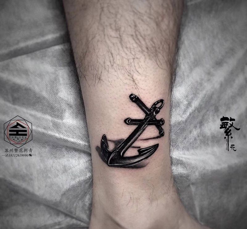 ⚓️锚纹身图片