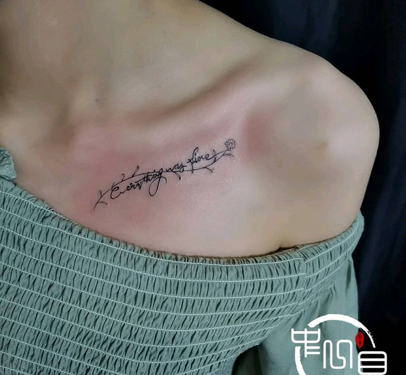 英文纹身图片_肩部纹身图案