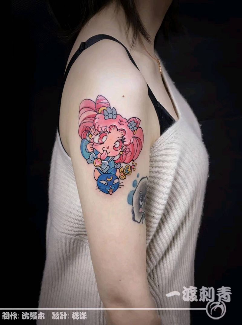 小小兔纹身图片_手臂New School纹身图案