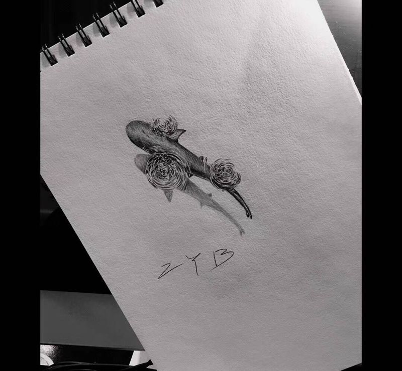 如鲸向海纹身图片_手臂纹身图案