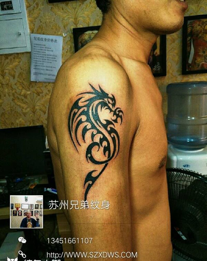 龙图腾纹身图片