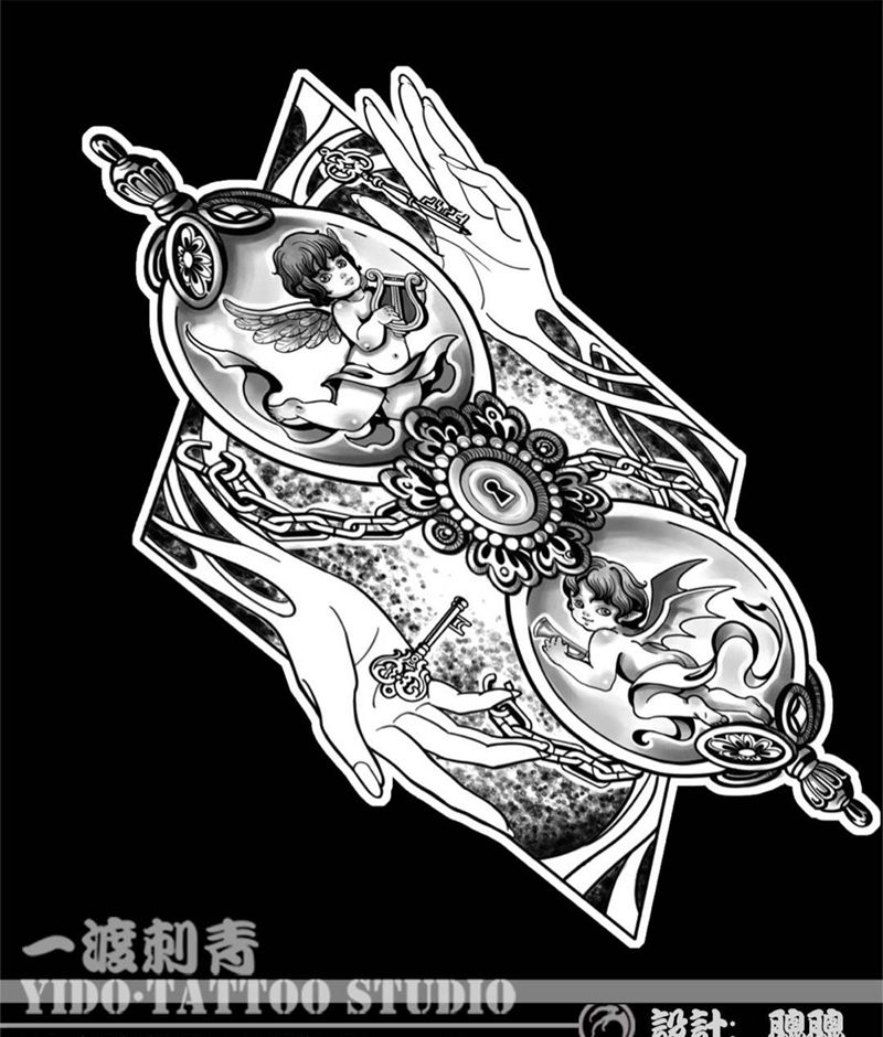 天使恶魔纹身图片