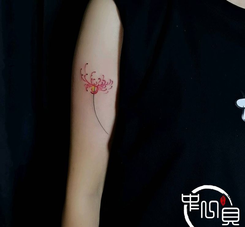 彼岸花纹身图片_手臂纹身图案