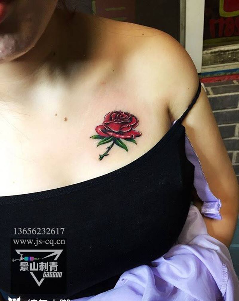 玫瑰纹身图片